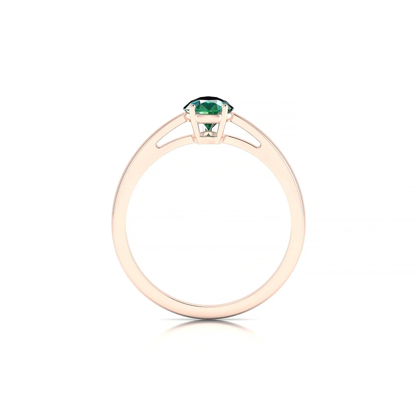Zenith | 18k Rose Gold 7 x 5 mm Pear Emerald Ring