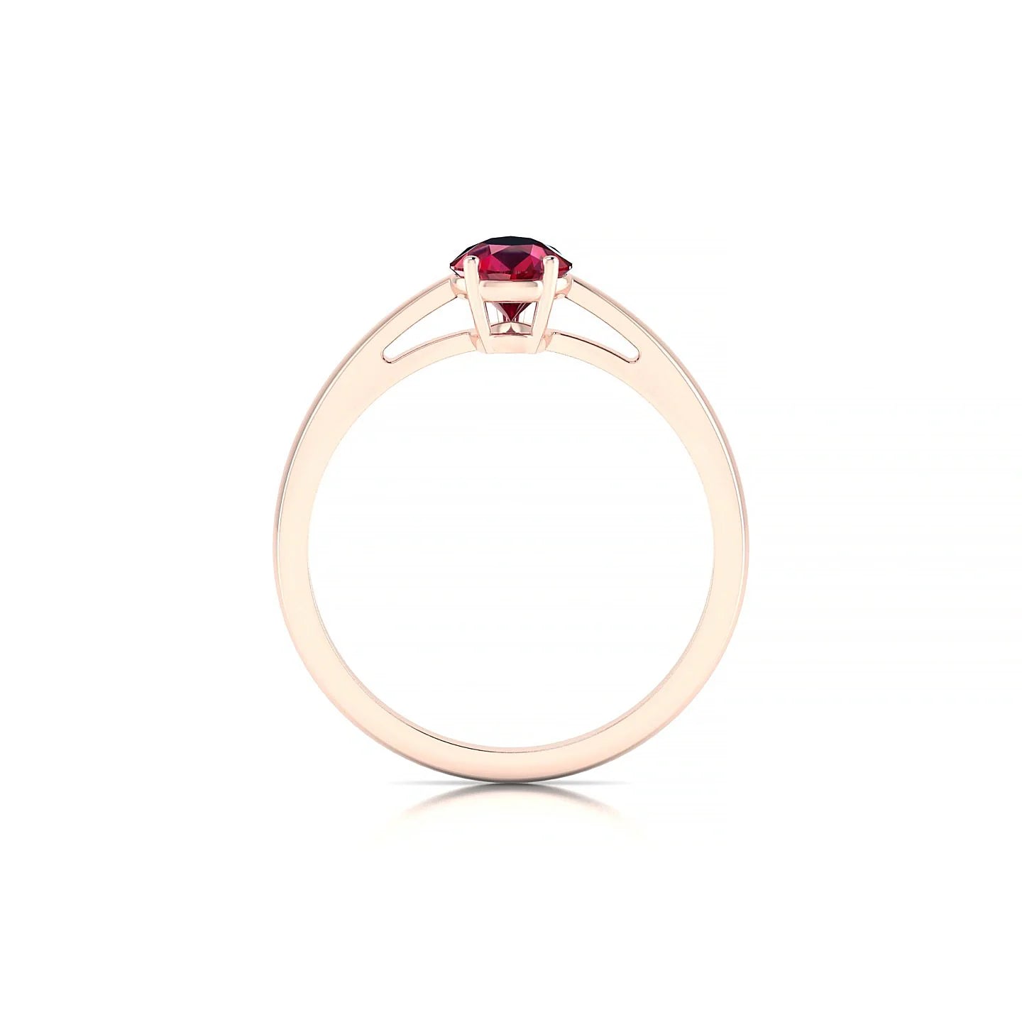 Zenith | 18k Rose Gold 7 x 5 mm Pear Ruby Ring