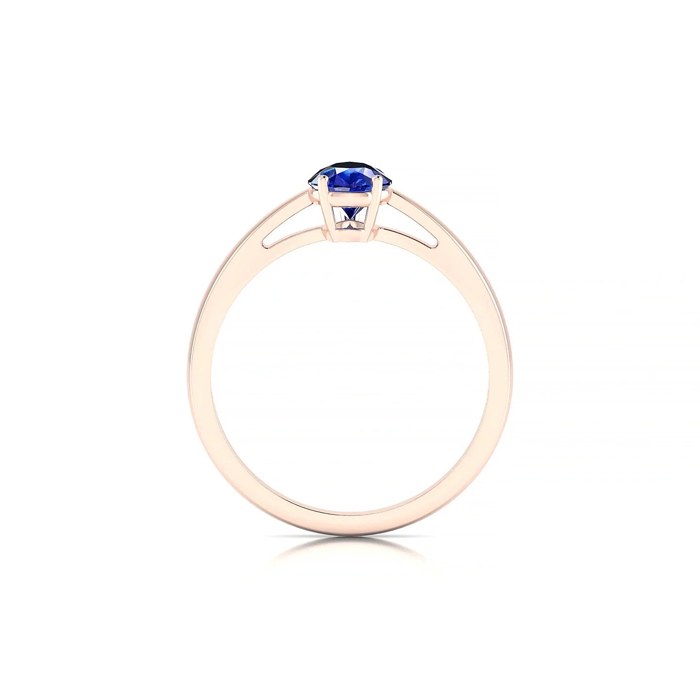 Zenith | 18k Rose Gold 7 x 5 mm Pear Sapphire Ring