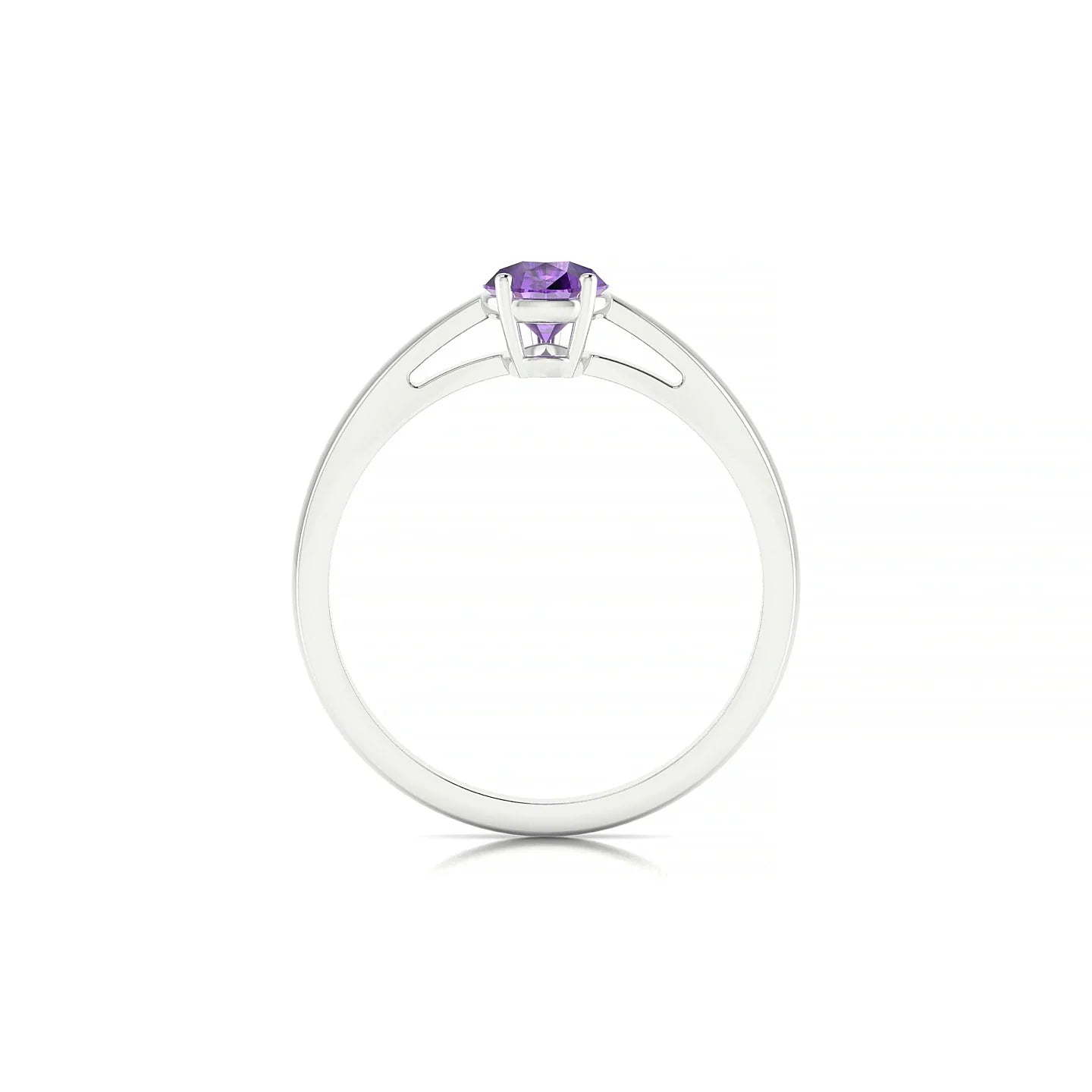 Zenith | 18k White Gold 7 x 5 mm Pear Amethyst Ring