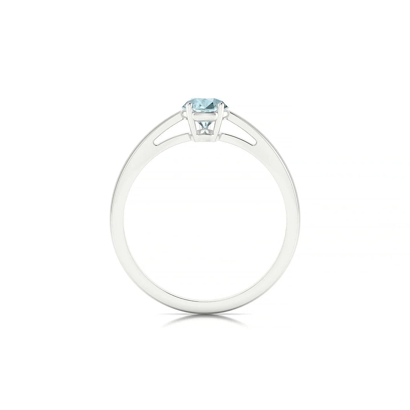 Zenith | 18k White Gold 7 x 5 mm Pear Aquamarine Ring