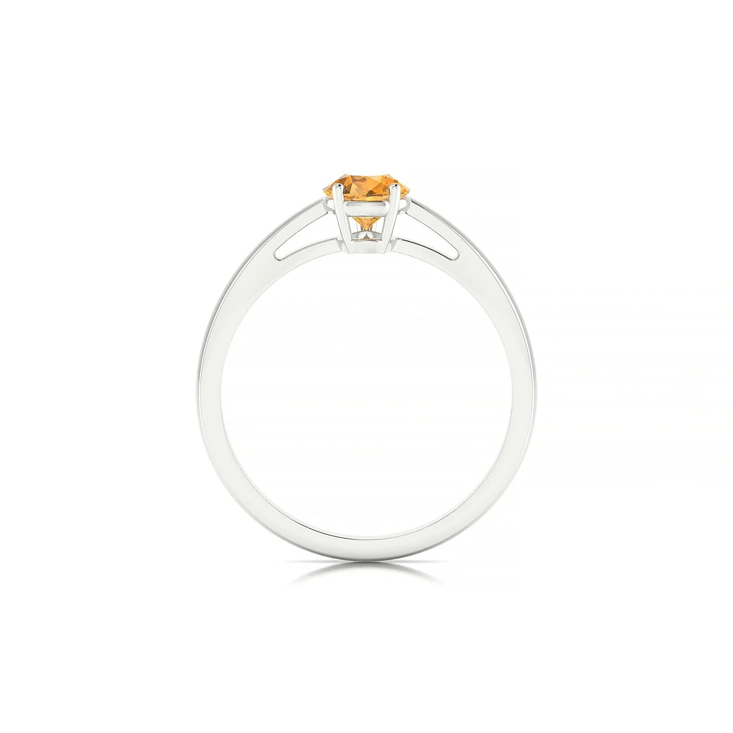 Zenith | 18k White Gold 7 x 5 mm Pear Citrine Ring
