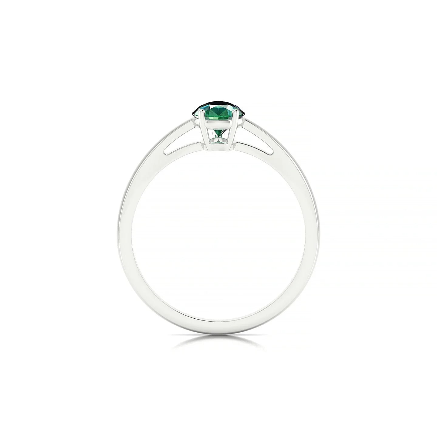 Zenith | 18k White Gold 7 x 5 mm Pear Emerald Ring