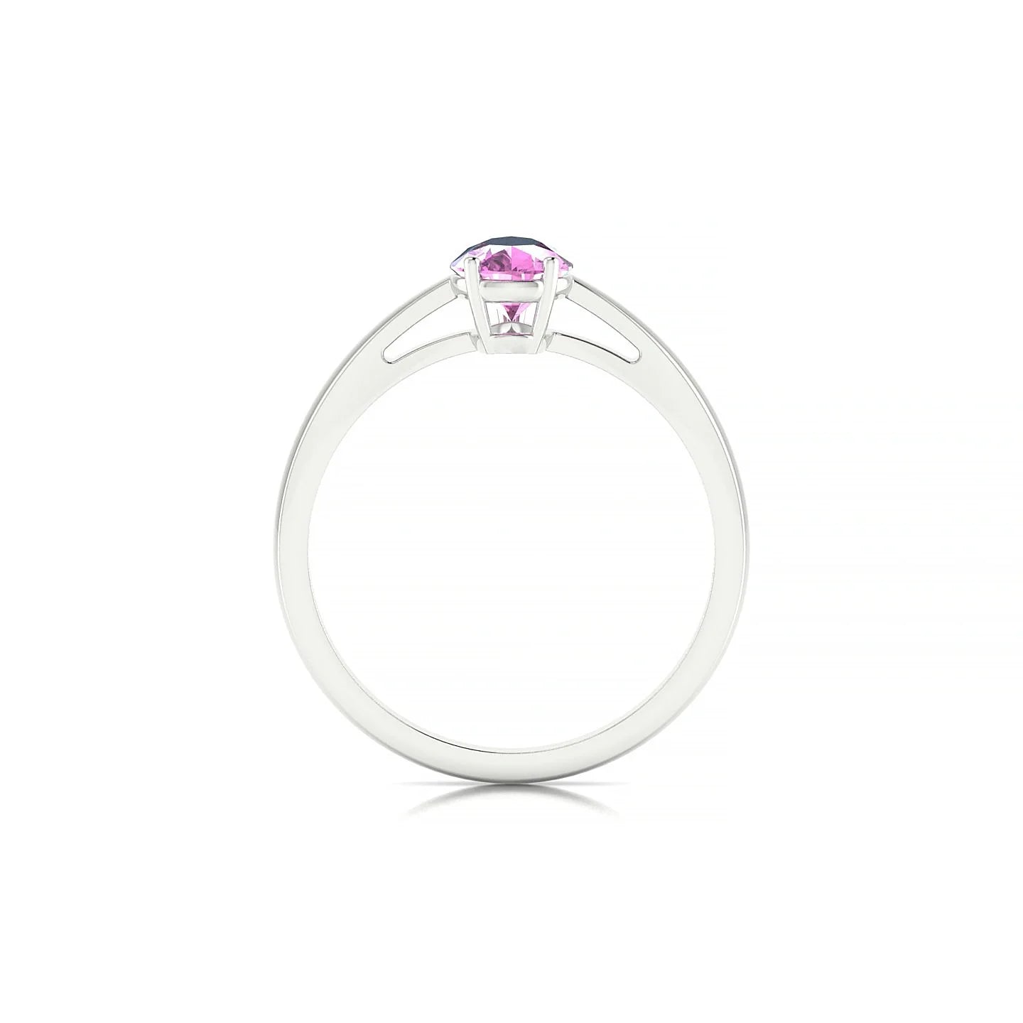 Zenith | 18k White Gold 7 x 5 mm Pear Pink Sapphire Ring
