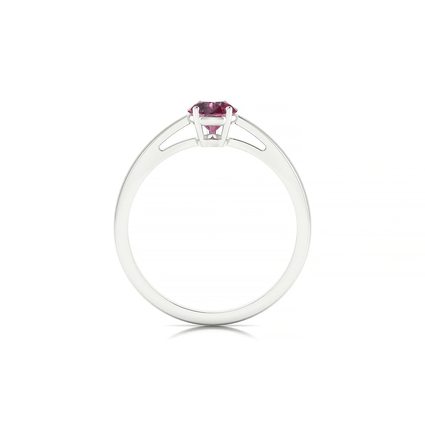 Zenith | 18k White Gold 7 x 5 mm Pear Rhodolite Ring