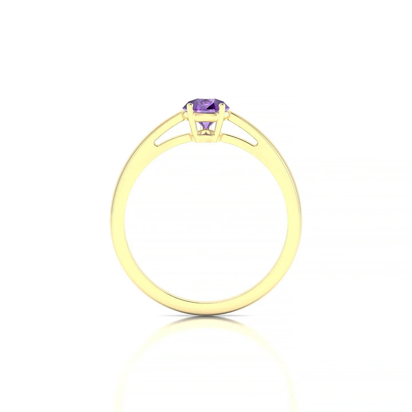 Zenith | 18k Yellow Gold 7 x 5 mm Pear Amethyst Ring