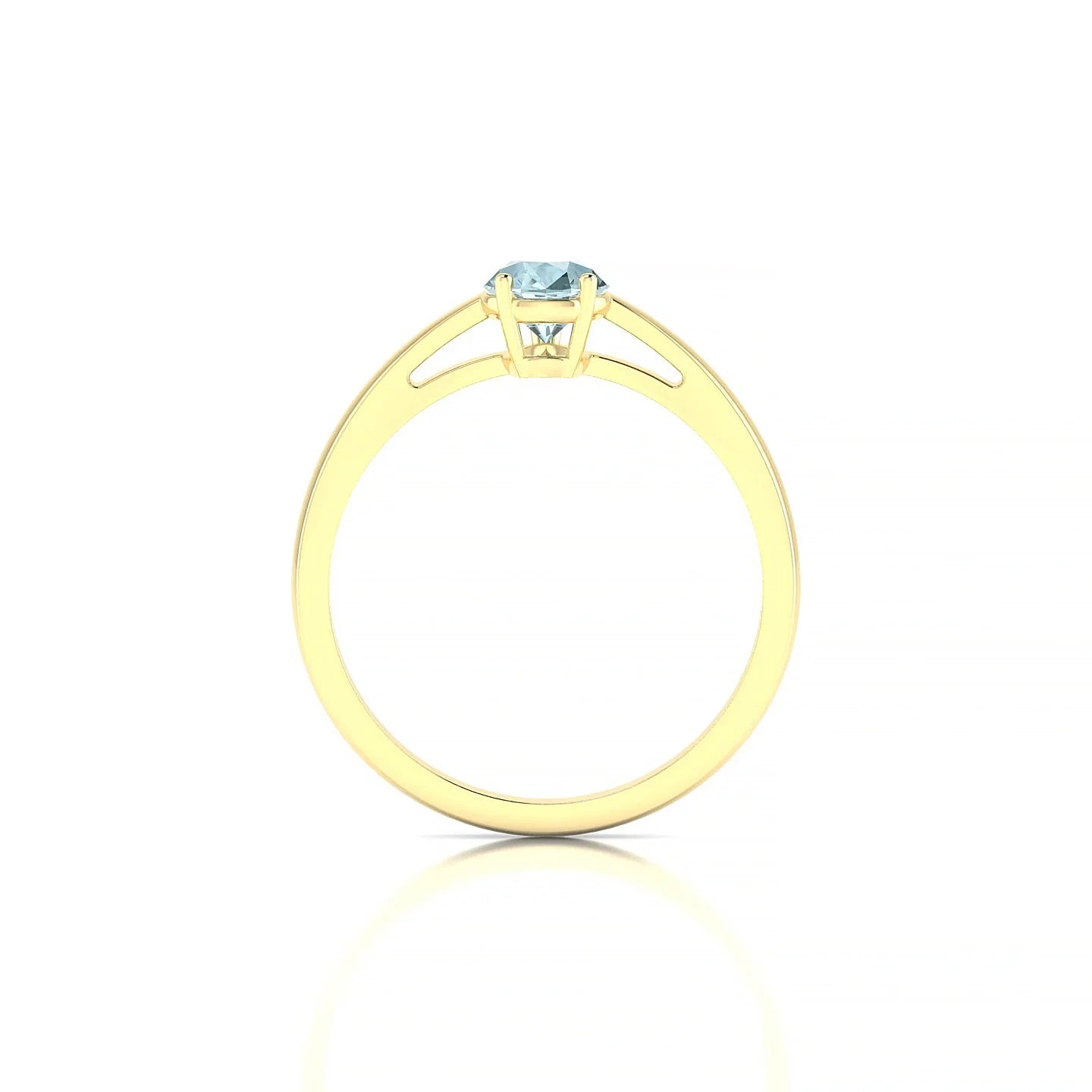 Zenith | 18k Yellow Gold 7 x 5 mm Pear Aquamarine Ring
