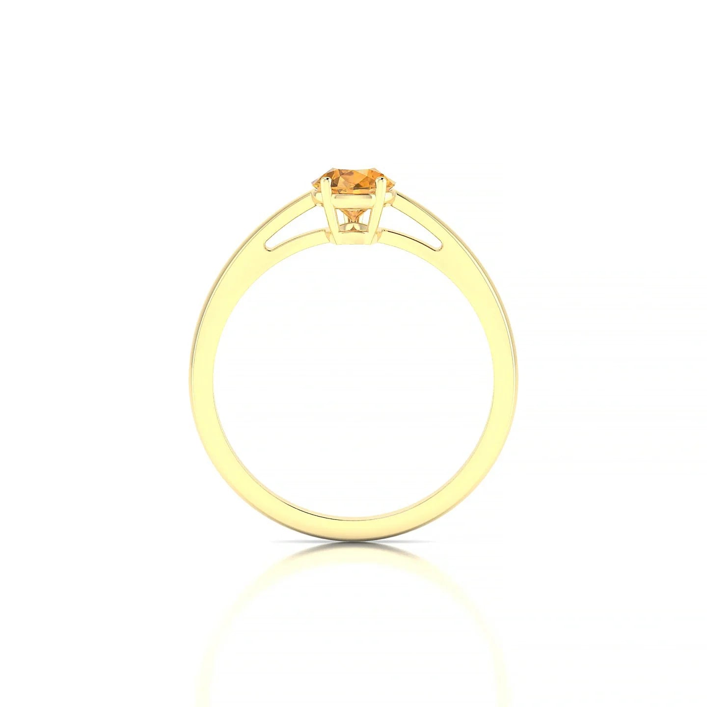 Zenith | 18k Yellow Gold 7 x 5 mm Pear Citrine Ring