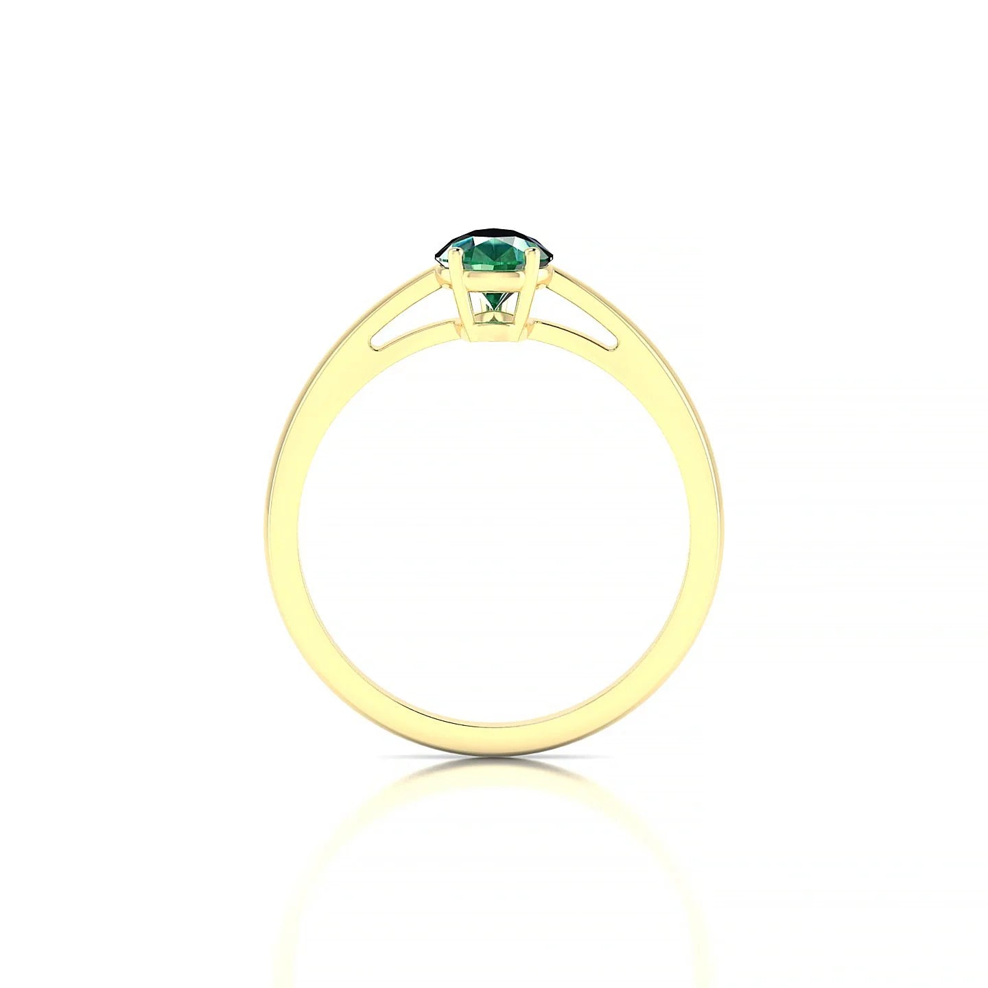 Zenith | 18k Yellow Gold 7 x 5 mm Pear Emerald Ring