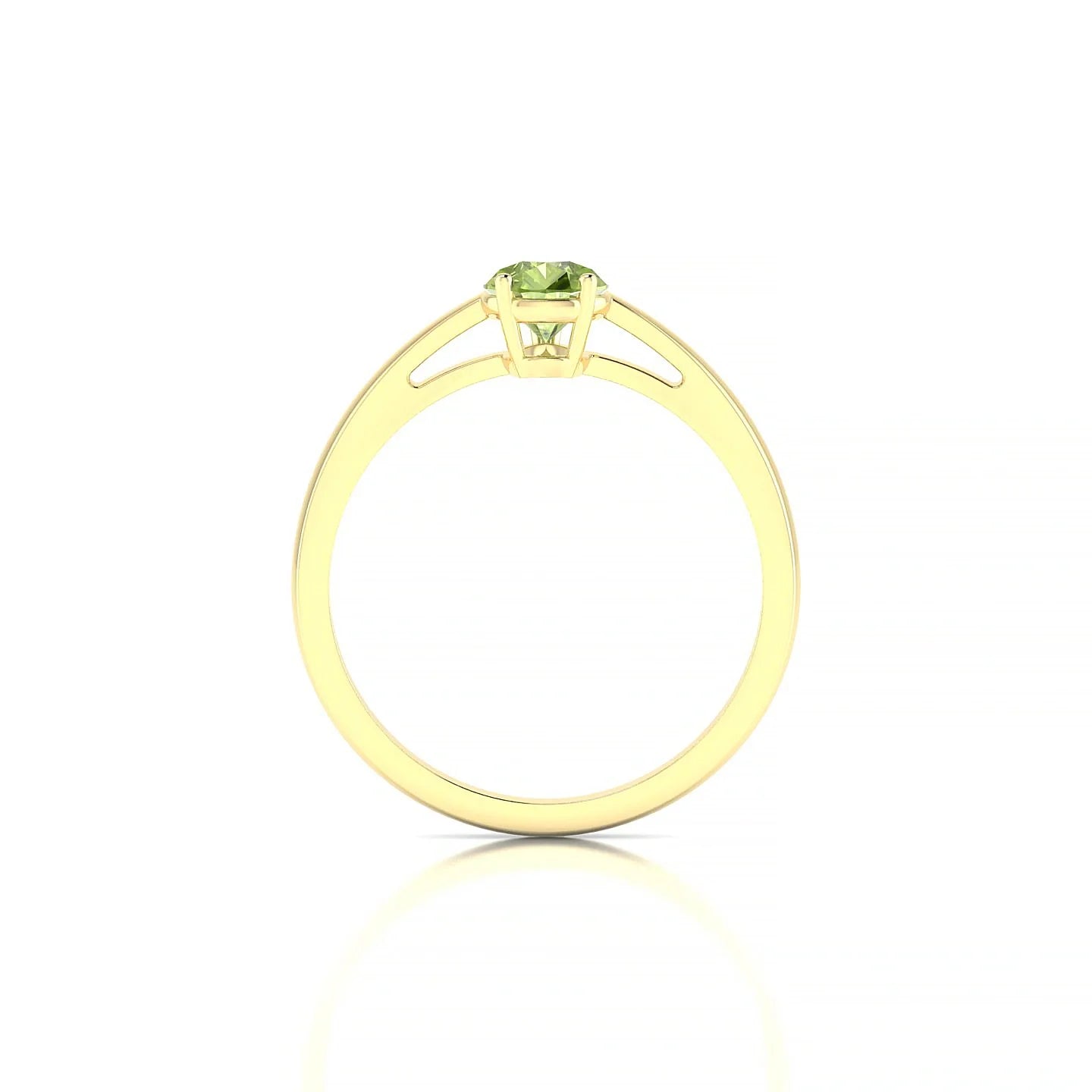 Zenith | 18k Yellow Gold 7 x 5 mm Pear Peridot Ring