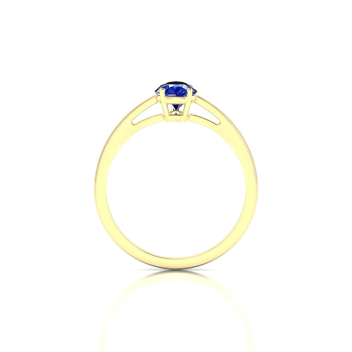 Zenith | 18k Yellow Gold 7 x 5 mm Pear Sapphire Ring