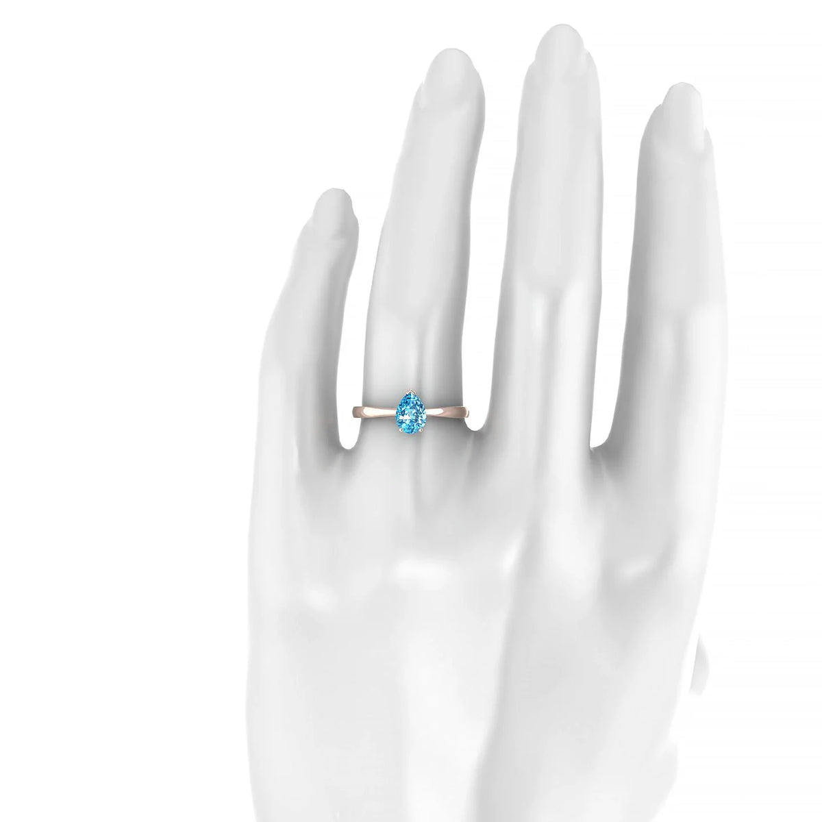 Zenith | 18k Rose Gold 7 x 5 mm Pear Topaz Ring