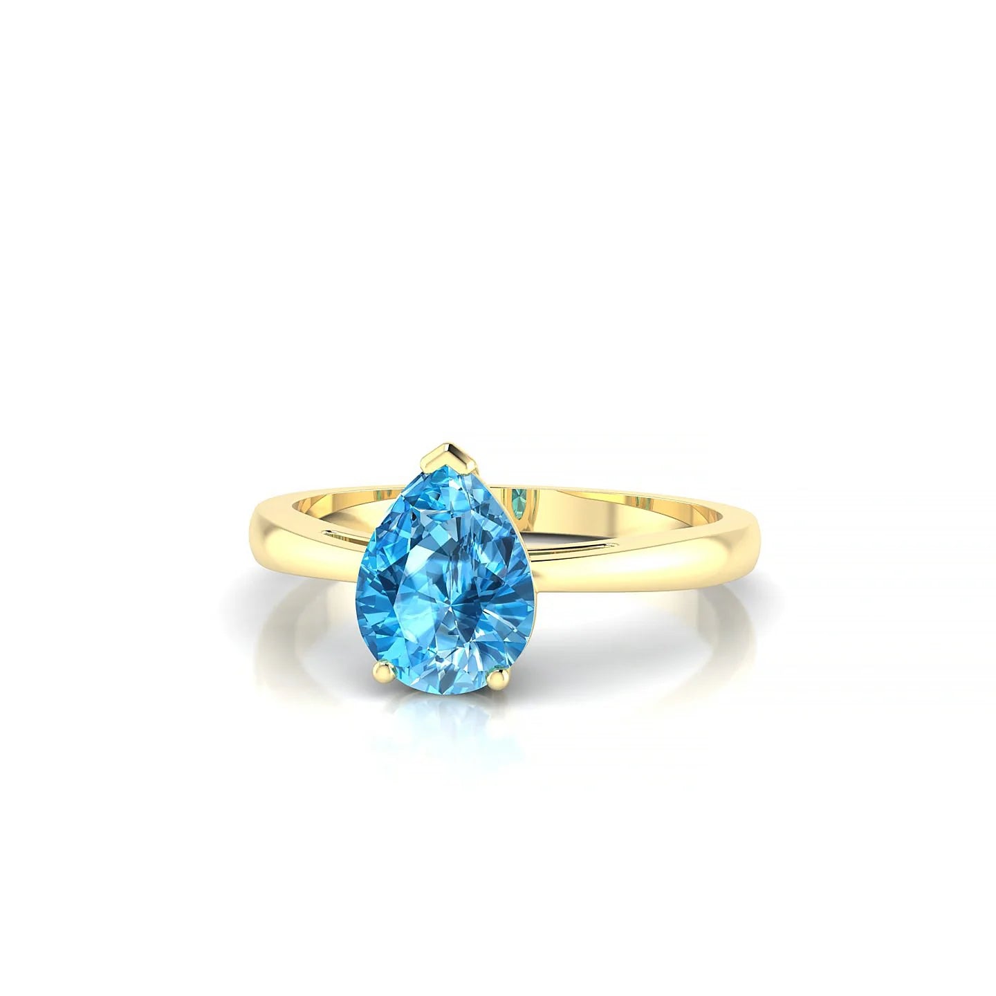 Zenith | 18k Yellow Gold 8 x 6 mm Pear Topaz Ring