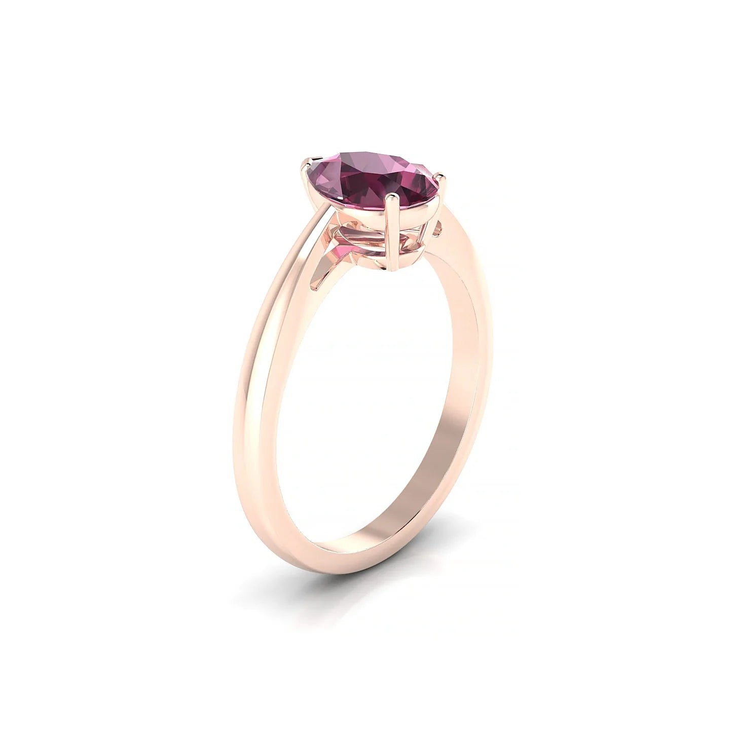 Zenith | 18k Rose Gold 8 x 6 mm Pear Rhodolite Ring