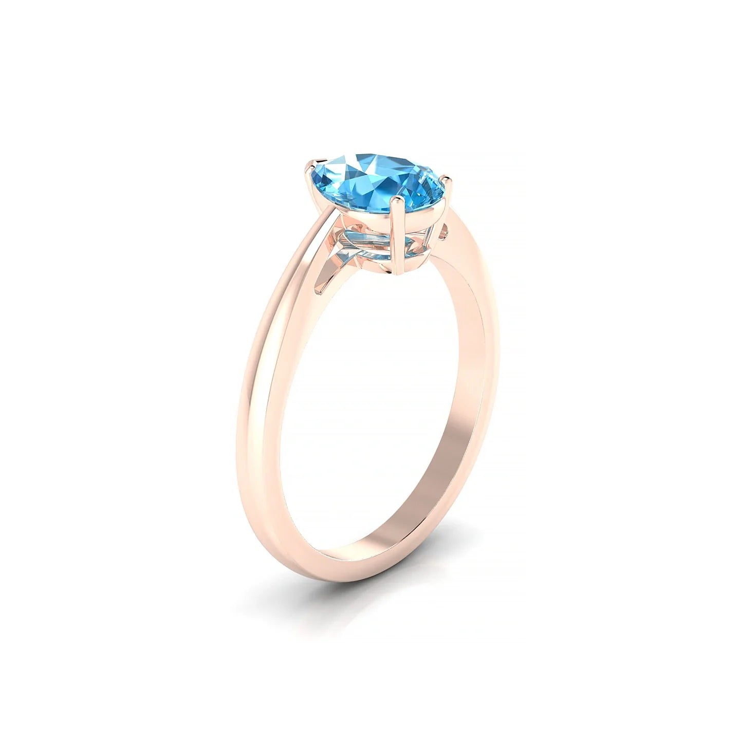Zenith | 18k Rose Gold 8 x 6 mm Pear Topaz Ring
