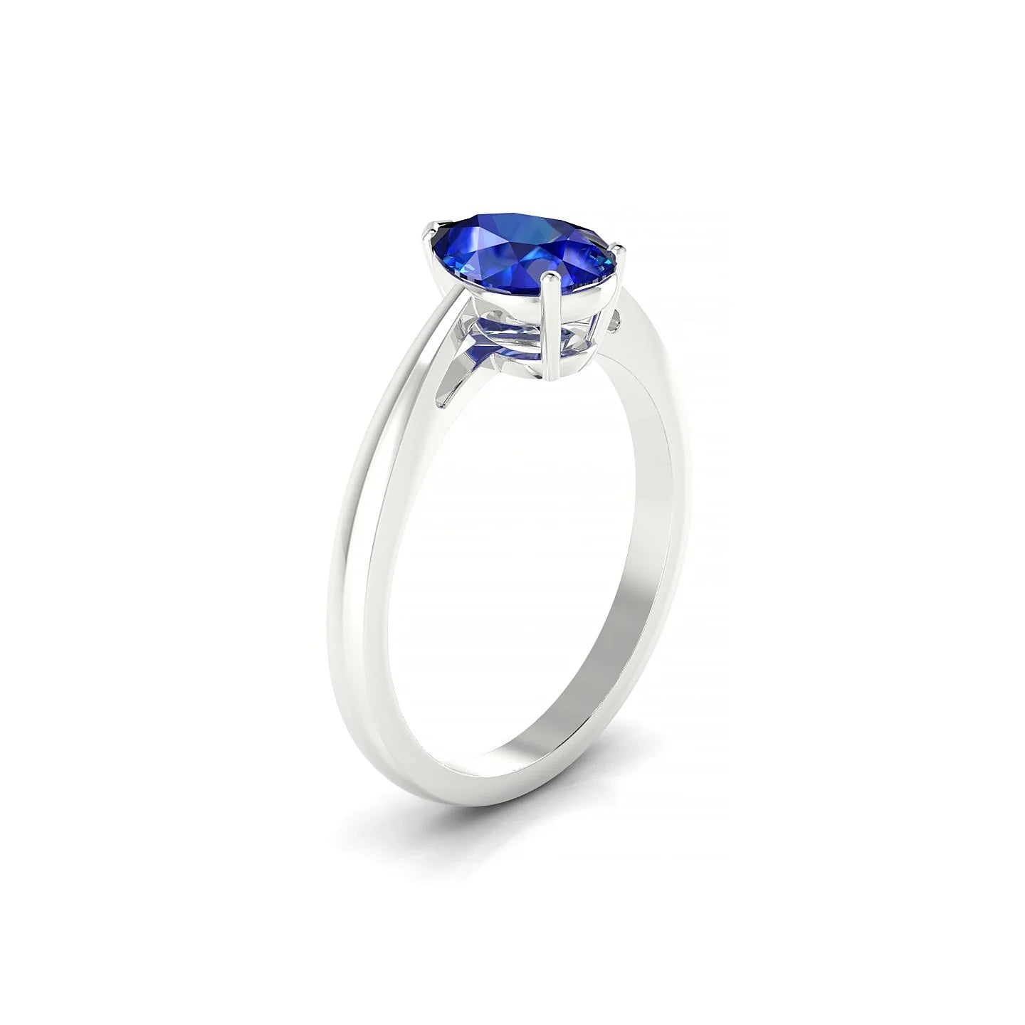 Zenith | 18k White Gold 8 x 6 mm Pear Sapphire Ring