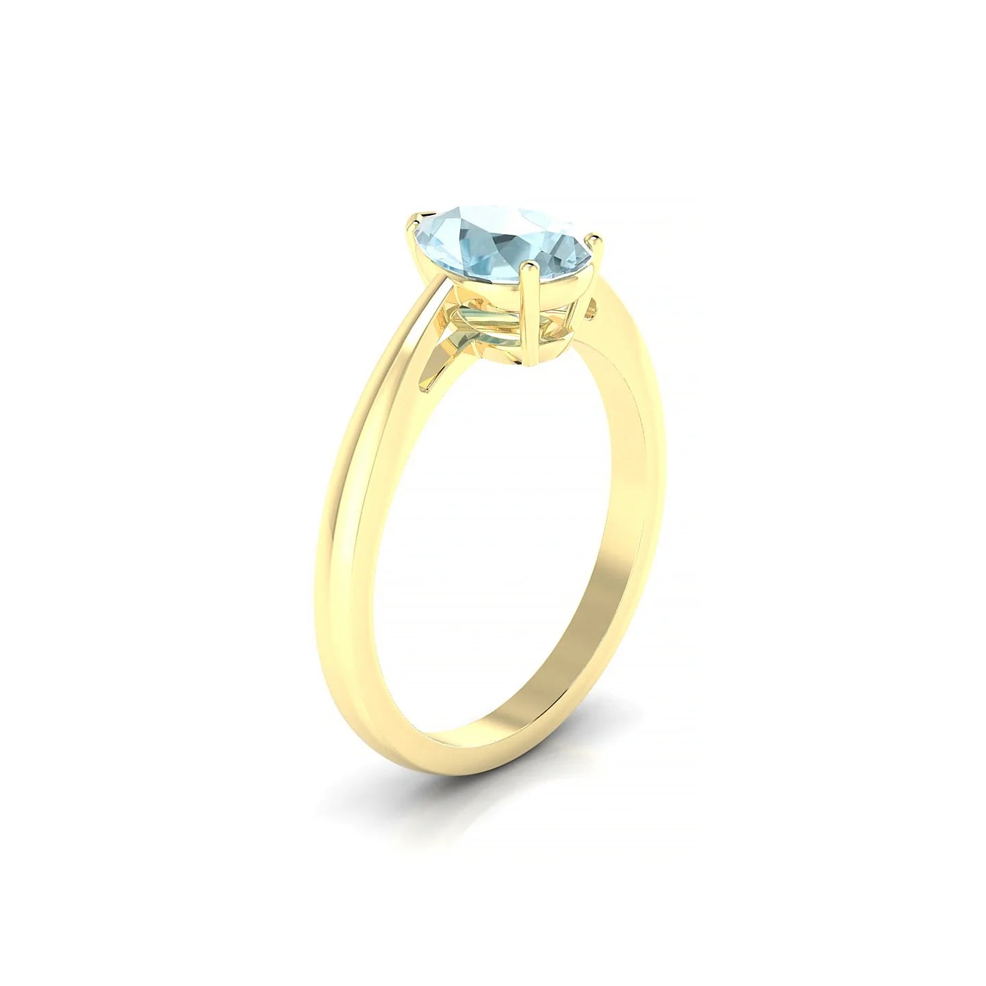 Zenith | 18k Yellow Gold 8 x 6 mm Pear Aquamarine Ring