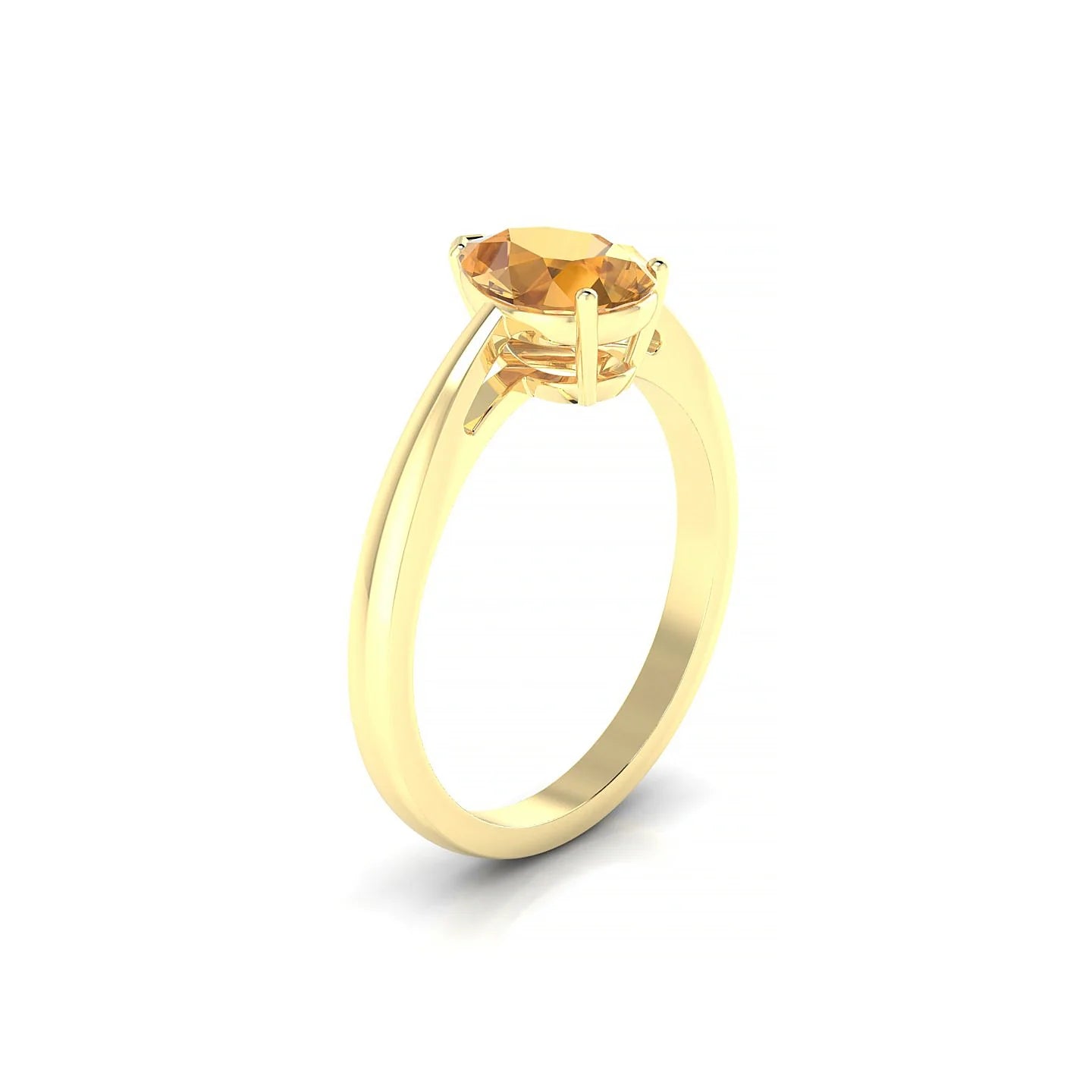 Zenith | 18k Yellow Gold 8 x 6 mm Pear Citrine Ring