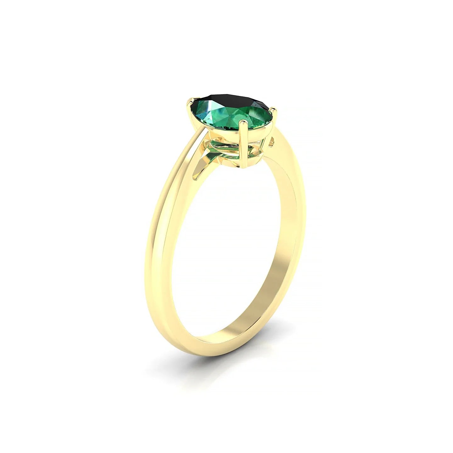 Zenith | 18k Yellow Gold 8 x 6 mm Pear Emerald Ring