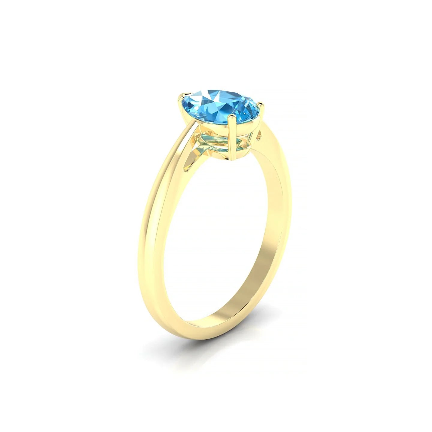 Zenith | 18k Yellow Gold 8 x 6 mm Pear Topaz Ring