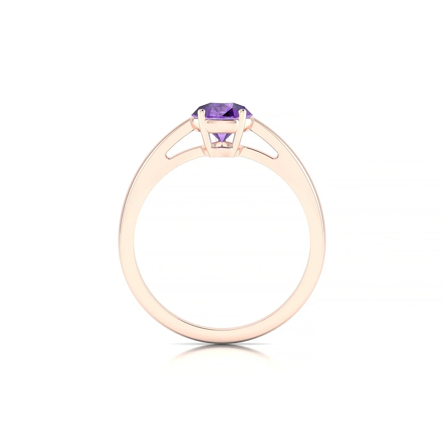 Zenith | 18k Rose Gold 8 x 6 mm Pear Amethyst Ring