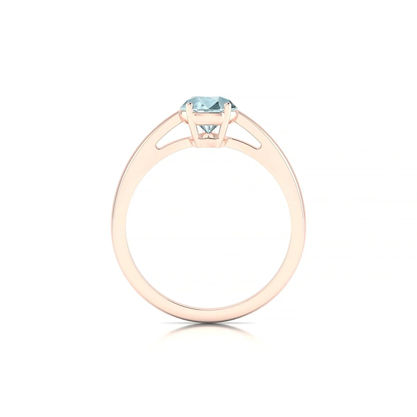 Zenith | 18k Rose Gold 8 x 6 mm Pear Aquamarine Ring