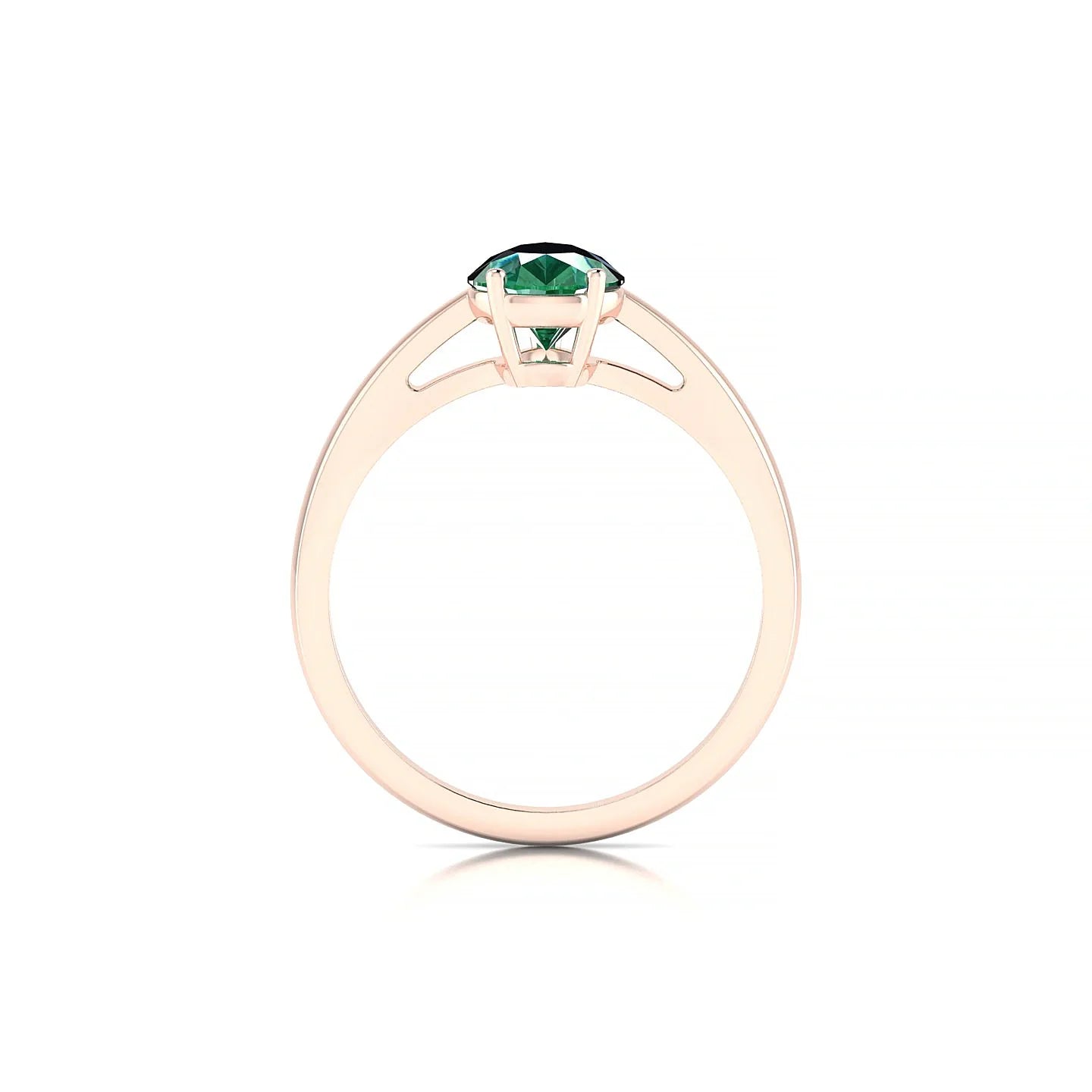 Zenith | 18k Rose Gold 8 x 6 mm Pear Emerald Ring