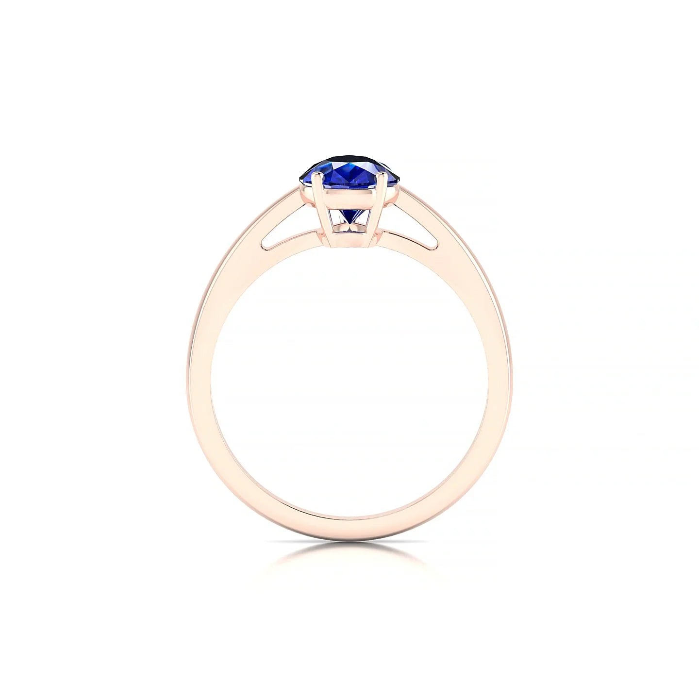 Zenith | 18k Rose Gold 8 x 6 mm Pear Sapphire Ring