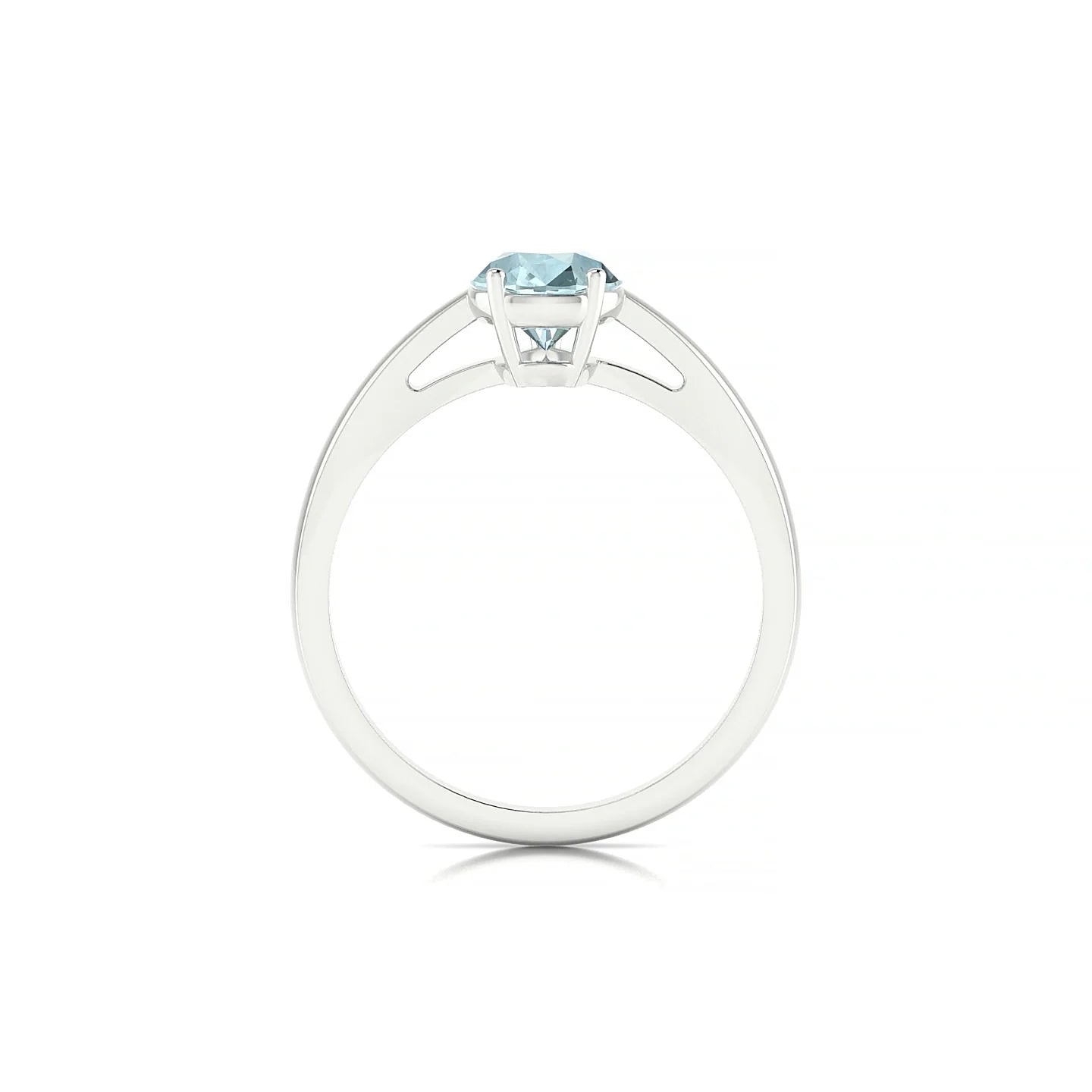 Zenith | 18k White Gold 8 x 6 mm Pear Aquamarine Ring