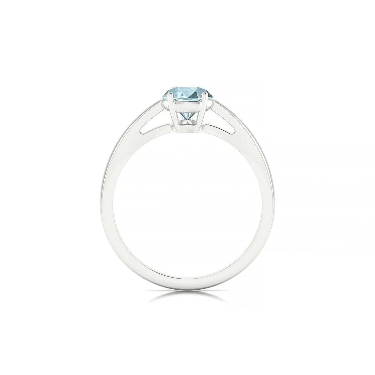Zenith | 18k White Gold 8 x 6 mm Pear Aquamarine Ring