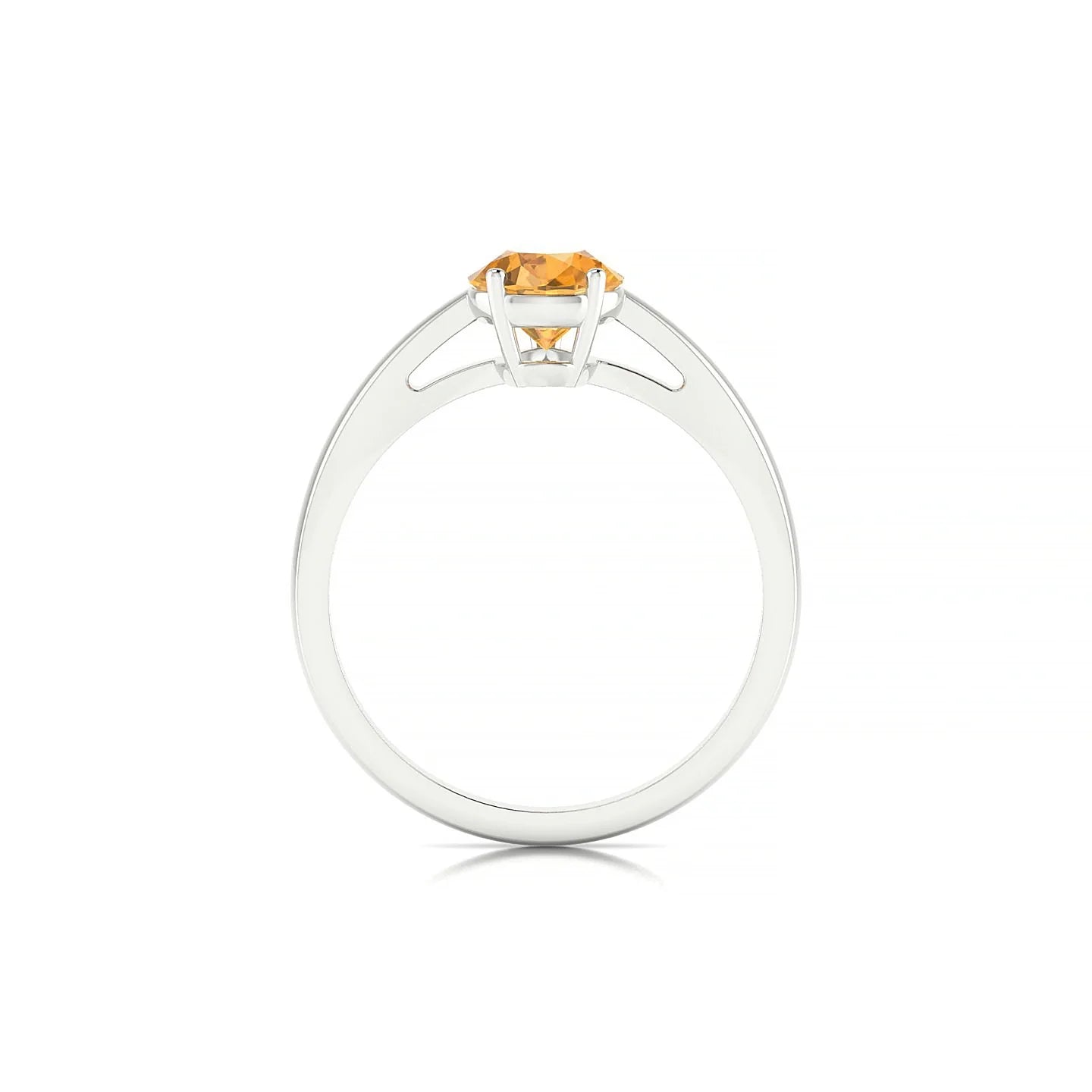 Zenith | 18k White Gold 8 x 6 mm Pear Citrine Ring