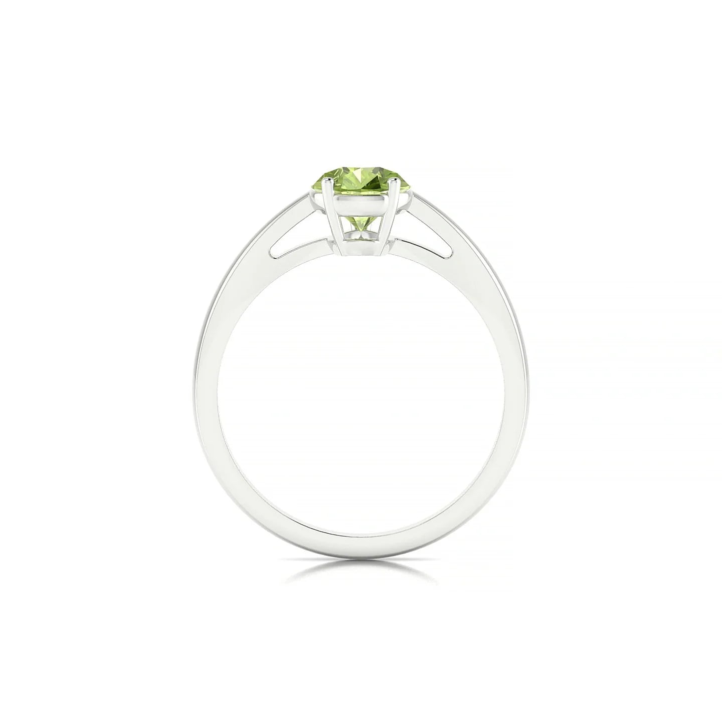 Zenith | 18k White Gold 8 x 6 mm Pear Peridot Ring