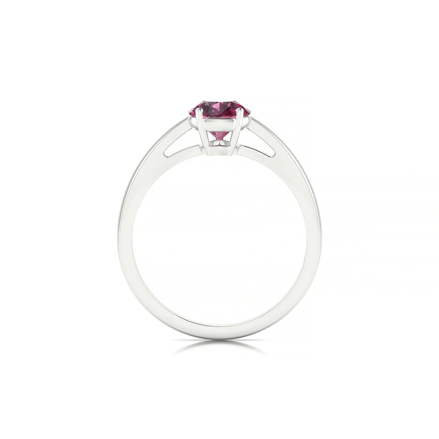 Zenith | 18k White Gold 8 x 6 mm Pear Rhodolite Ring