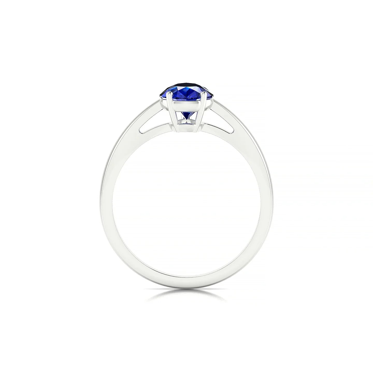 Zenith | 18k White Gold 8 x 6 mm Pear Sapphire Ring