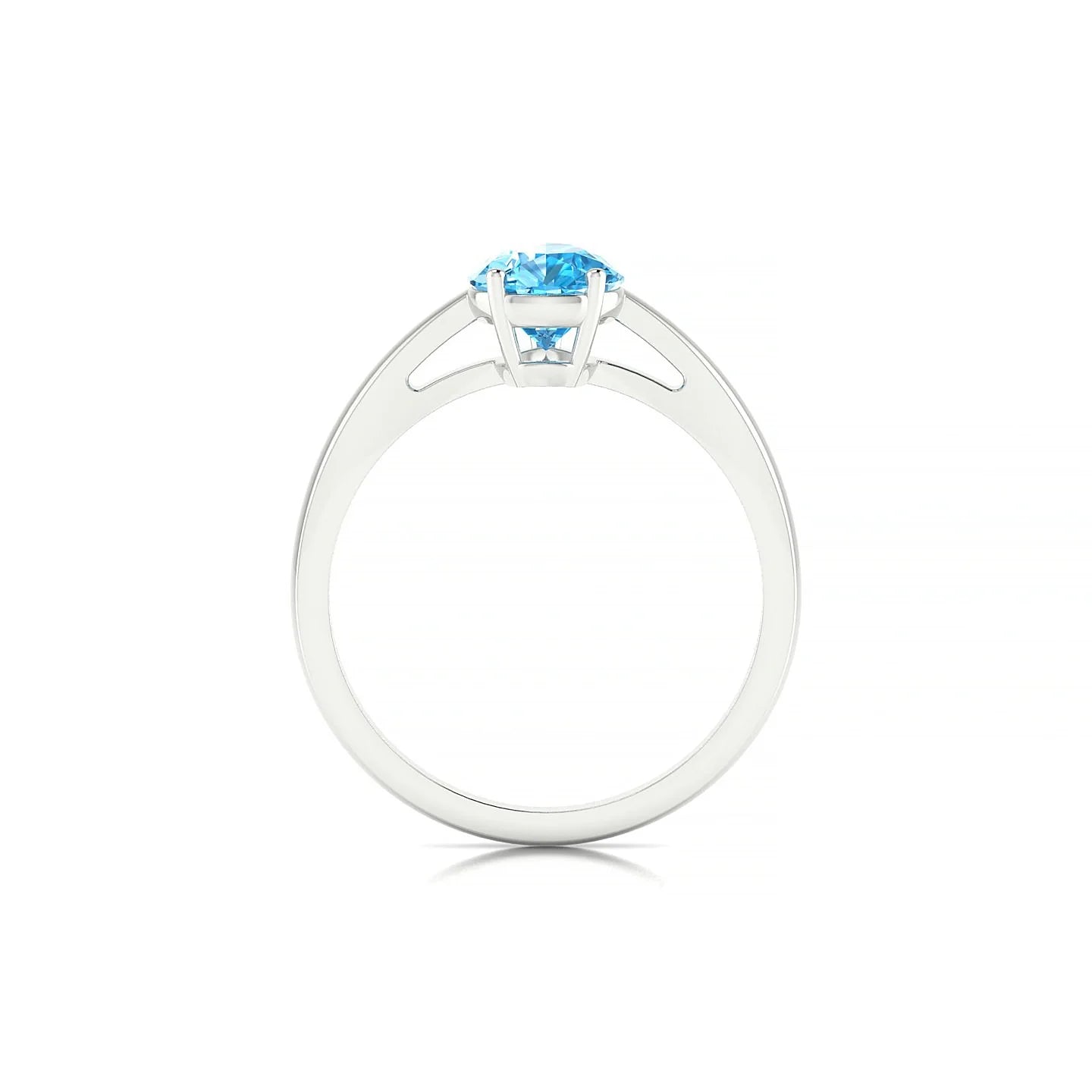 Zenith | 18k White Gold 8 x 6 mm Pear Topaz Ring