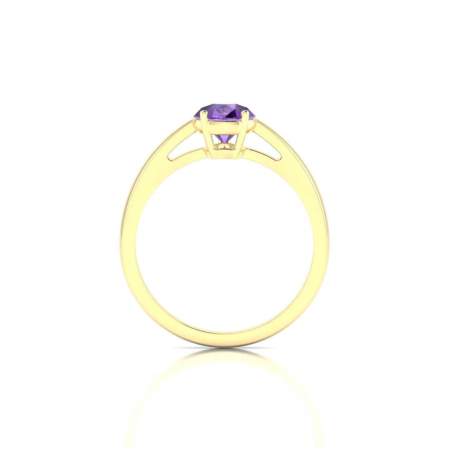 Zenith | 18k Yellow Gold 8 x 6 mm Pear Amethyst Ring