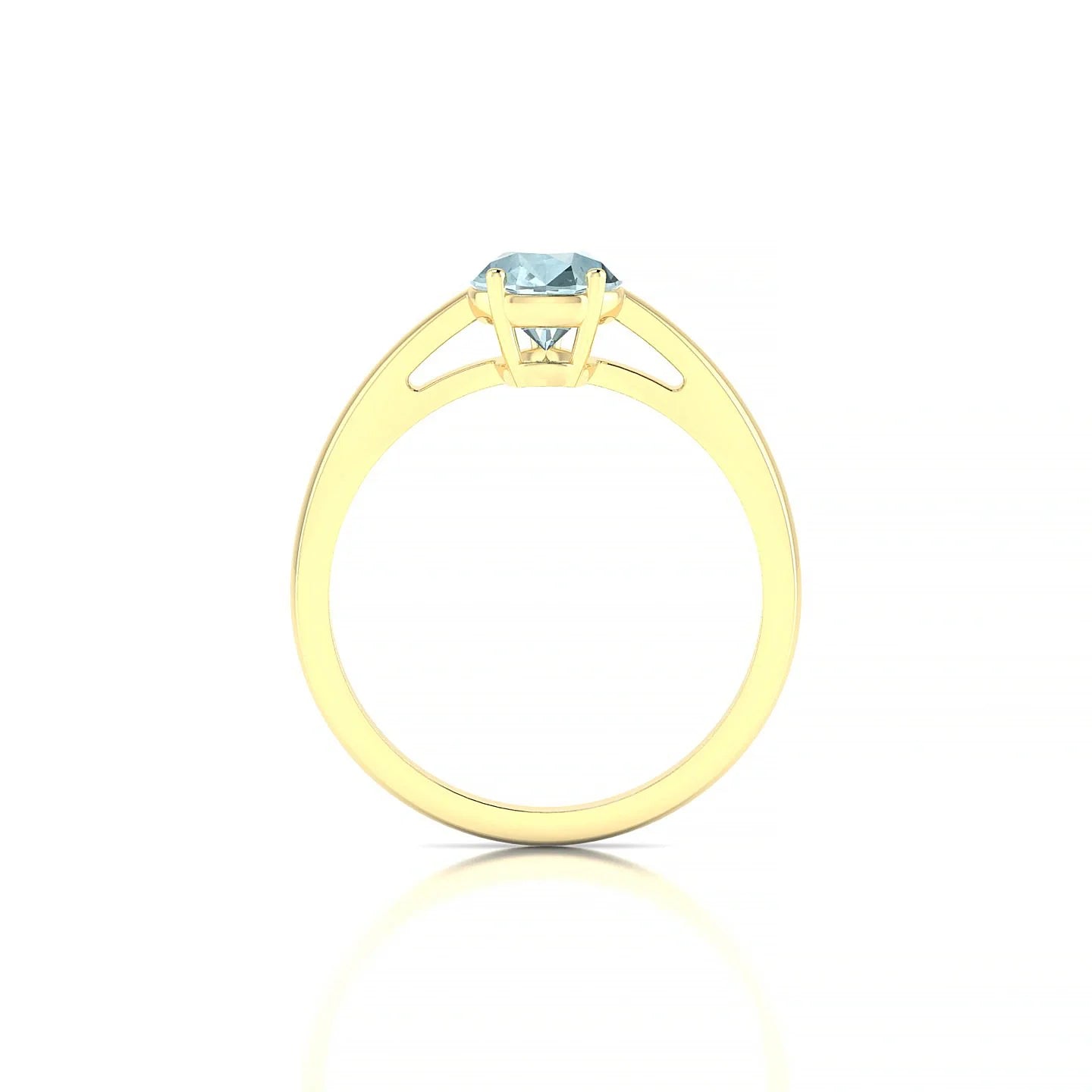 Zenith | 18k Yellow Gold 8 x 6 mm Pear Aquamarine Ring