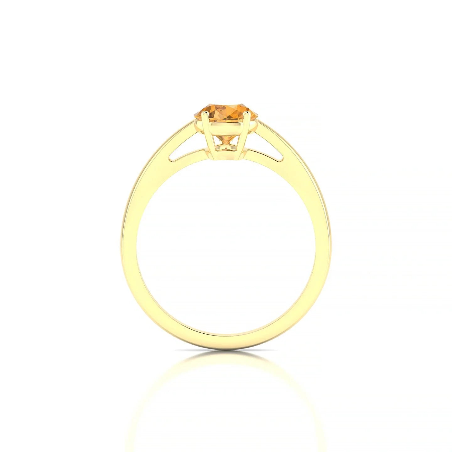 Zenith | 18k Yellow Gold 8 x 6 mm Pear Citrine Ring