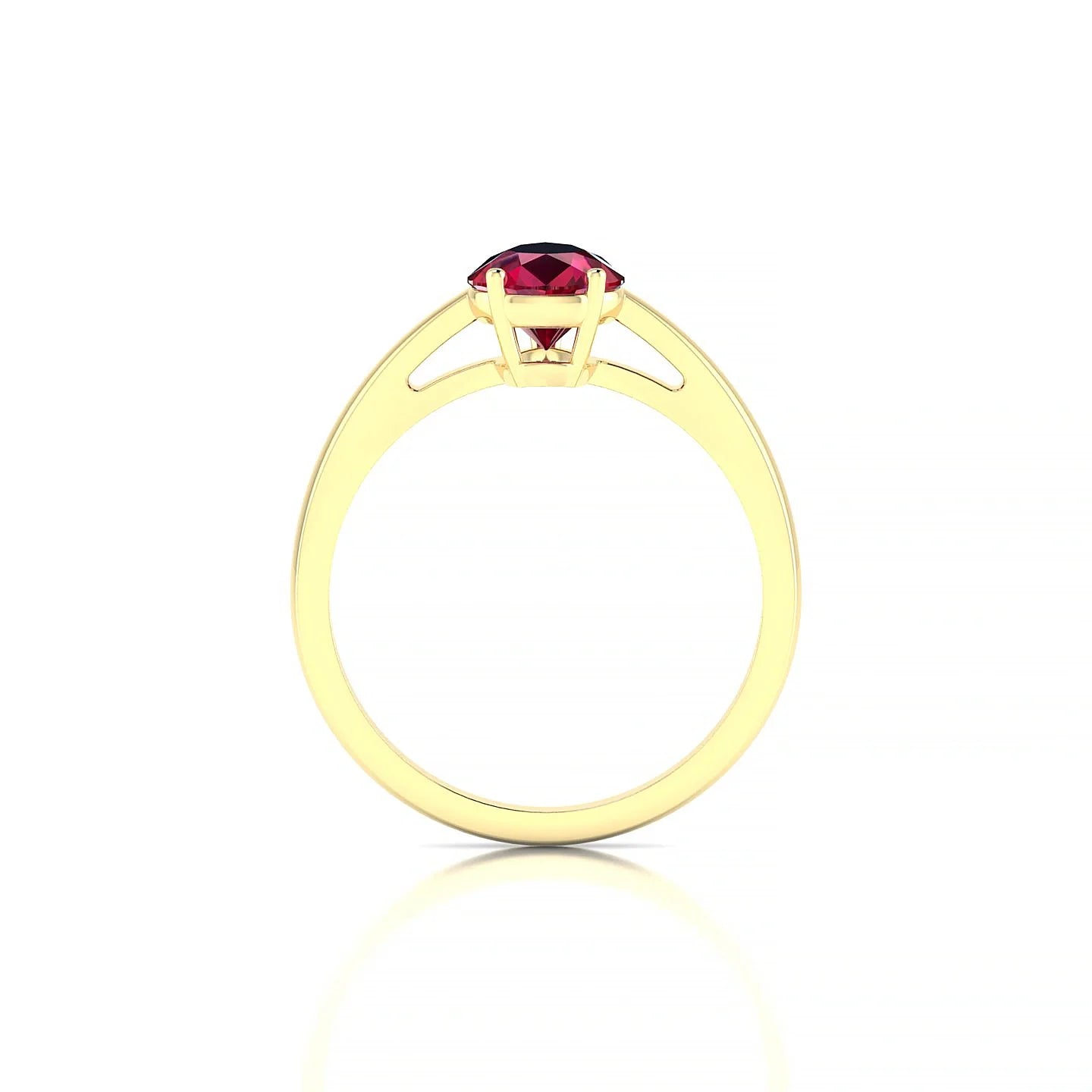 Zenith | 18k Yellow Gold 8 x 6 mm Pear Ruby Ring