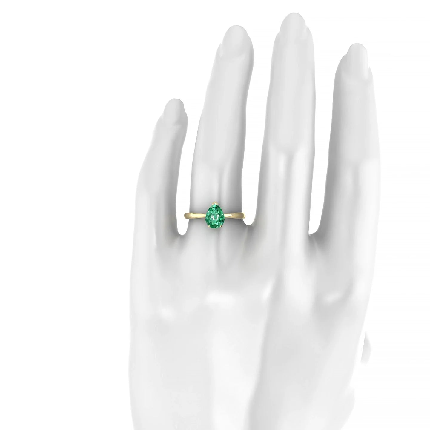 Zenith | 18k Yellow Gold 8 x 6 mm Pear Emerald Ring