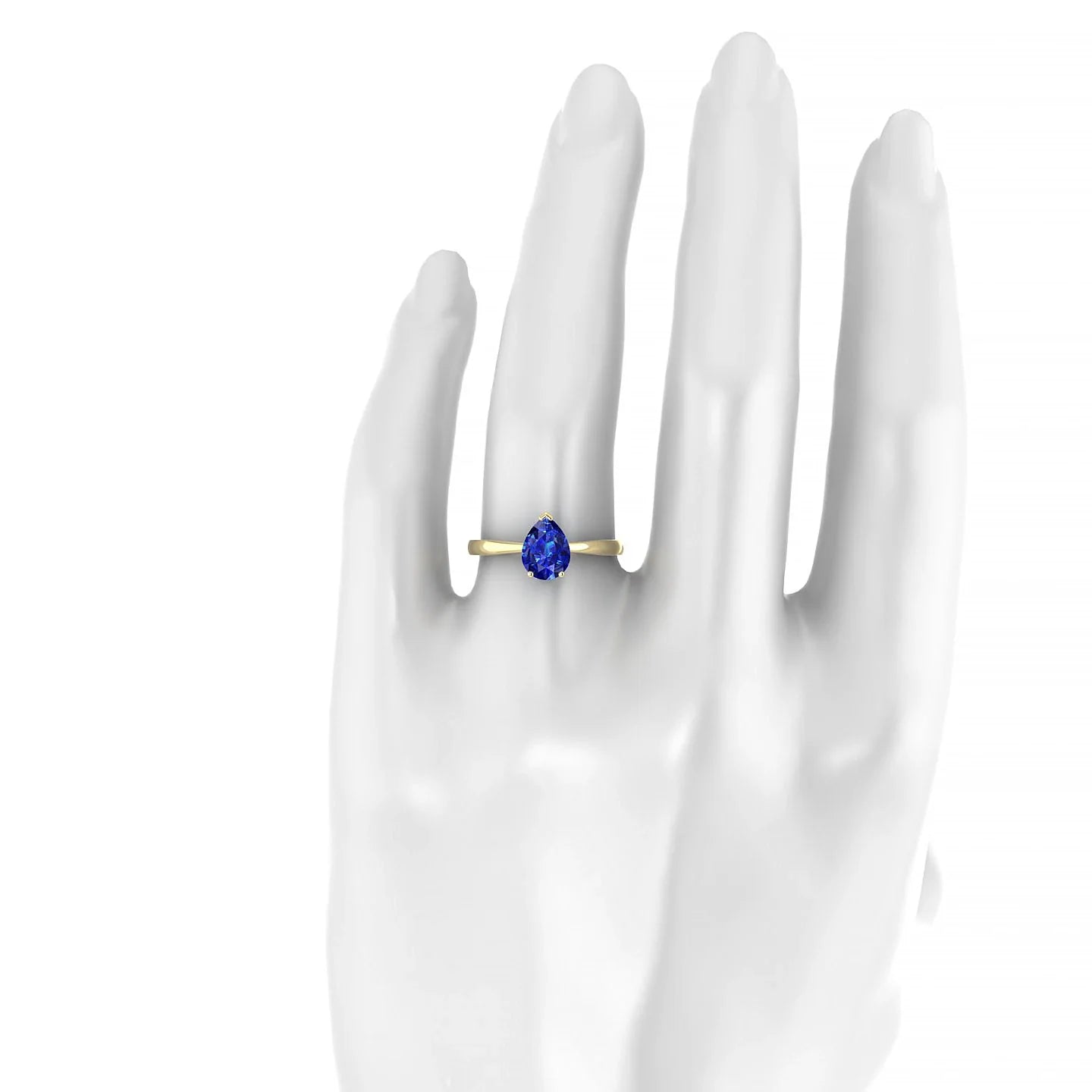 Zenith | 18k Yellow Gold 8 x 6 mm Pear Sapphire Ring