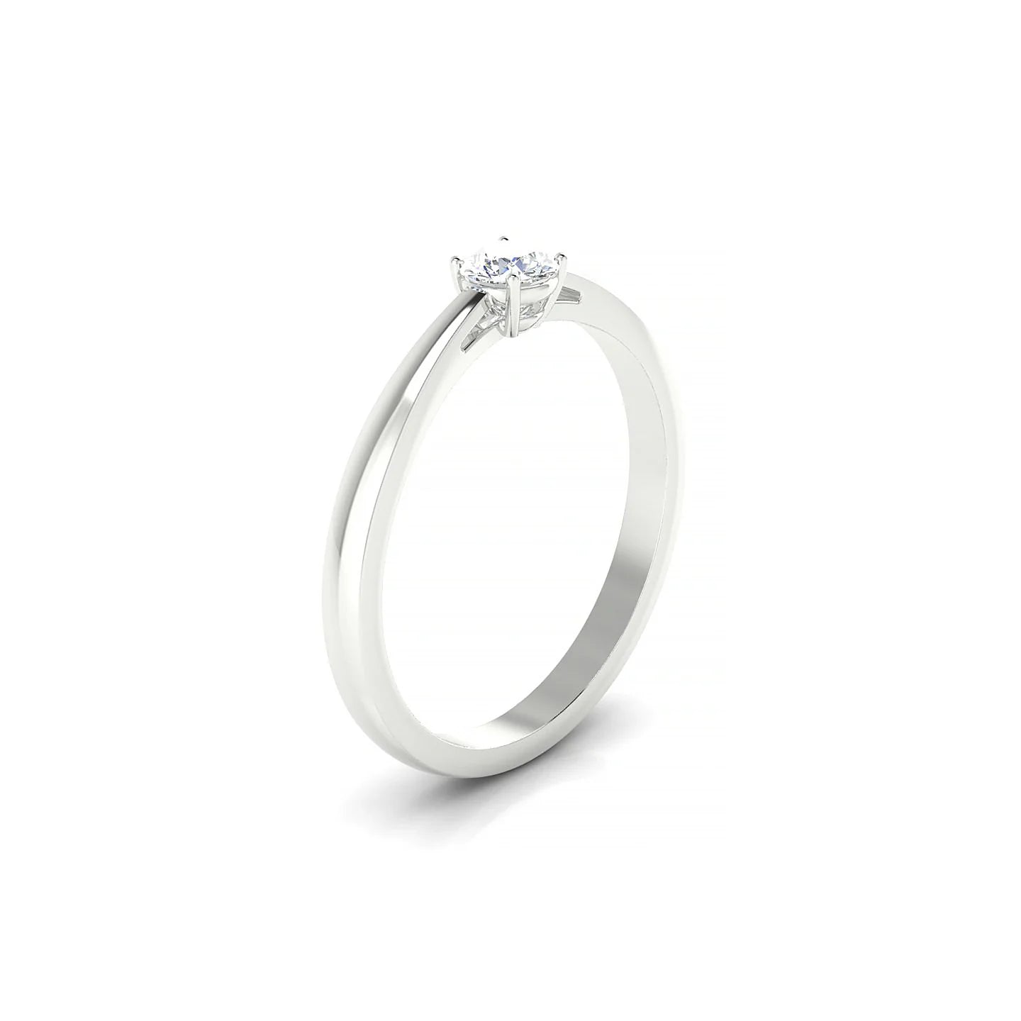 Zenith | 18k White Gold 3.7 mm Round Diamond Ring