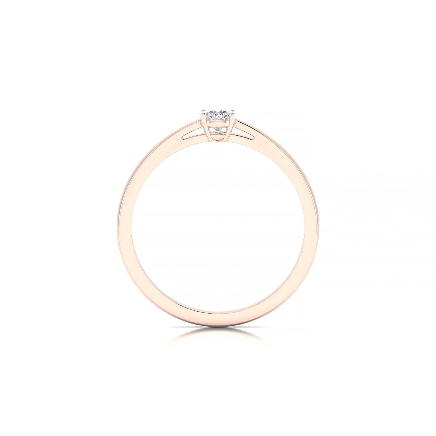 Zenith | 18k Rose Gold 3.7 mm Round Diamond Ring
