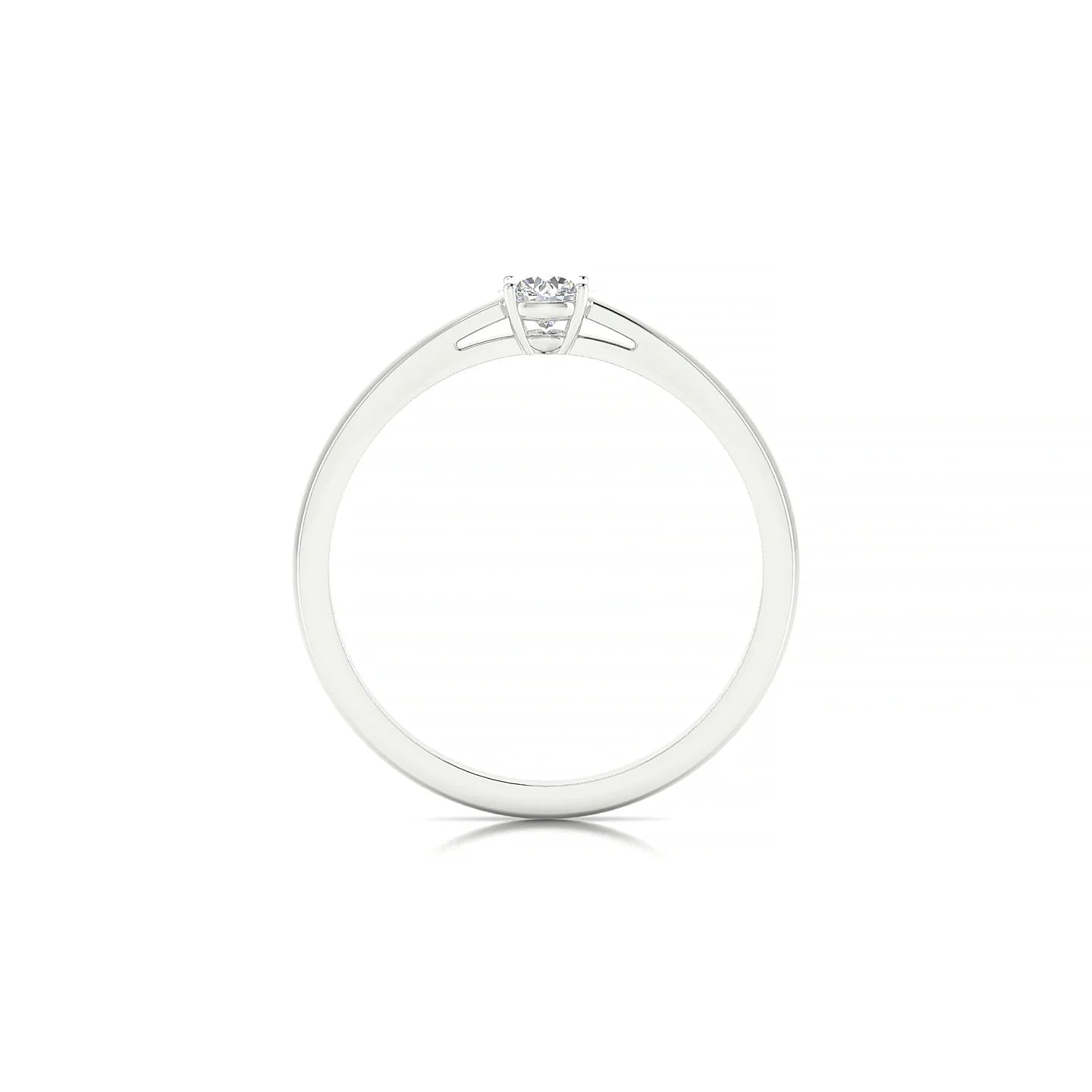 Zenith | 18k White Gold 3.7 mm Round Diamond Ring