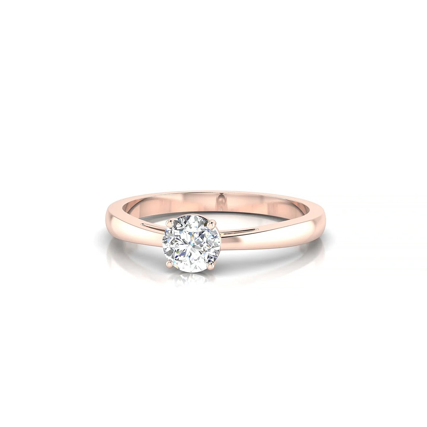 Zenith | 18k Rose Gold 4.2 mm Round Diamond Ring