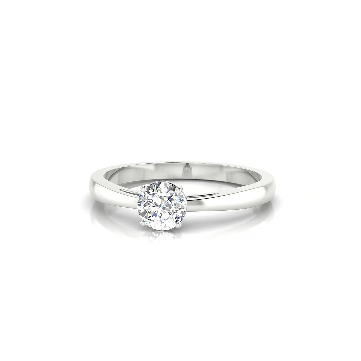 Zenith | 18k White Gold 4.2 mm Round Diamond Ring