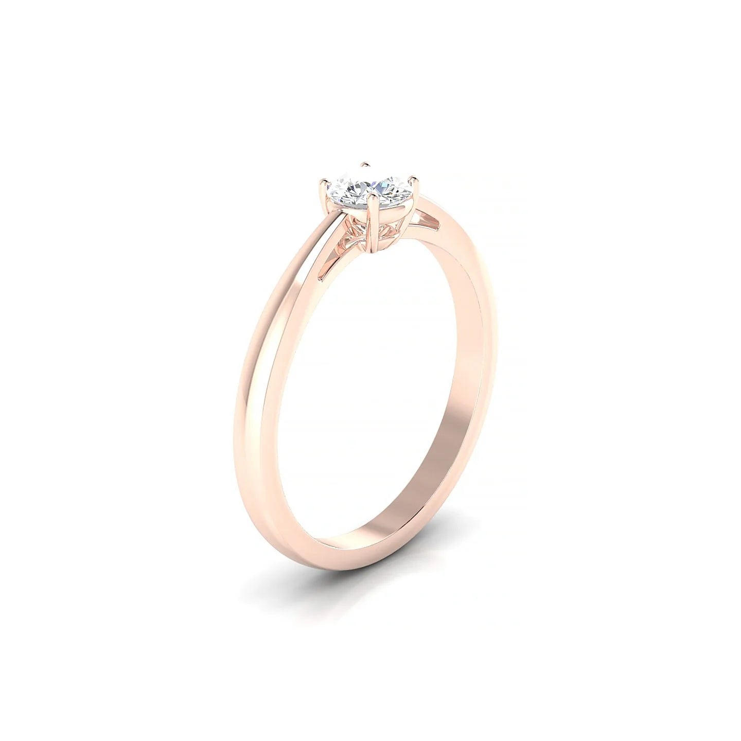 Zenith | 18k Rose Gold 4.2 mm Round Diamond Ring