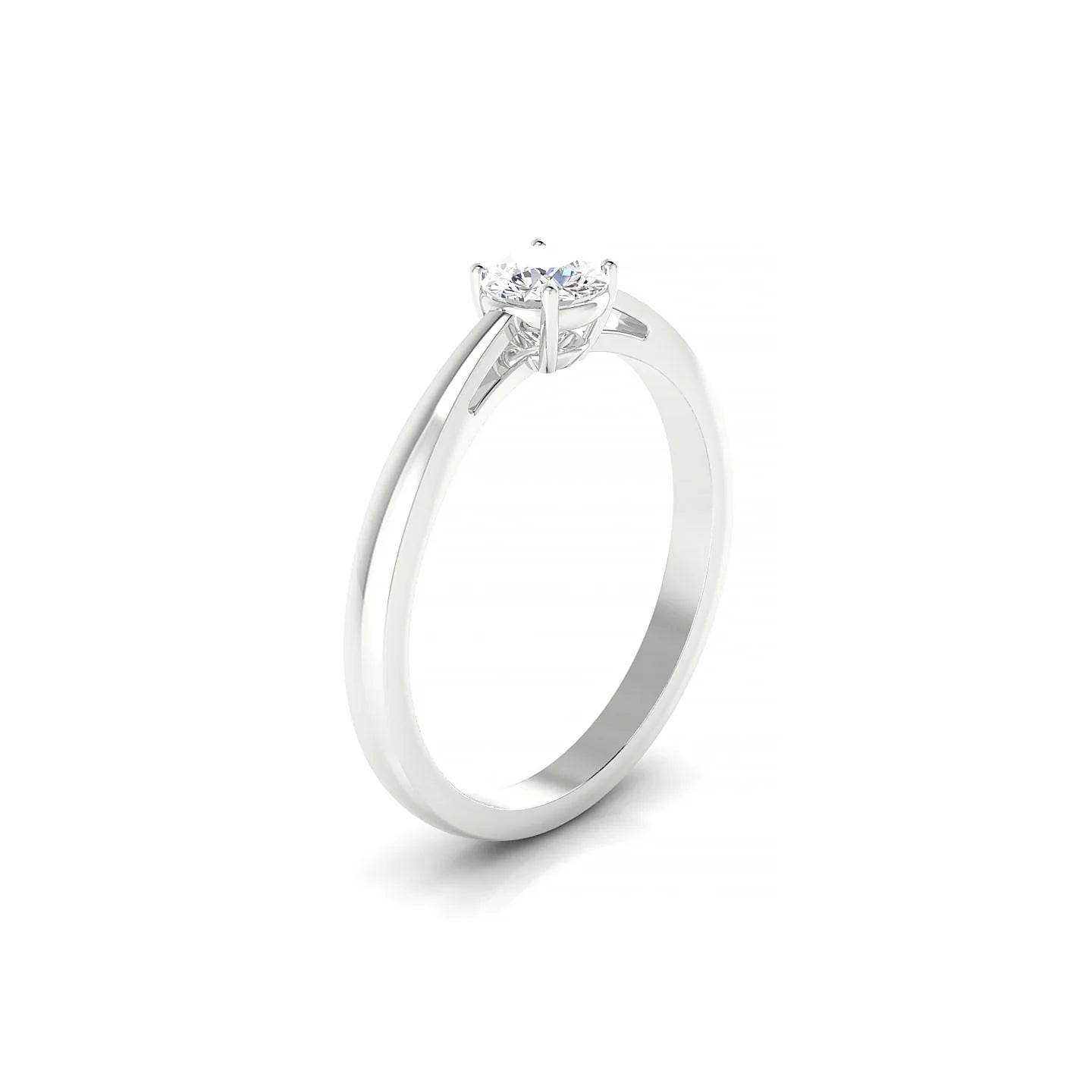 Zenith | 18k White Gold 4.2 mm Round Diamond Ring