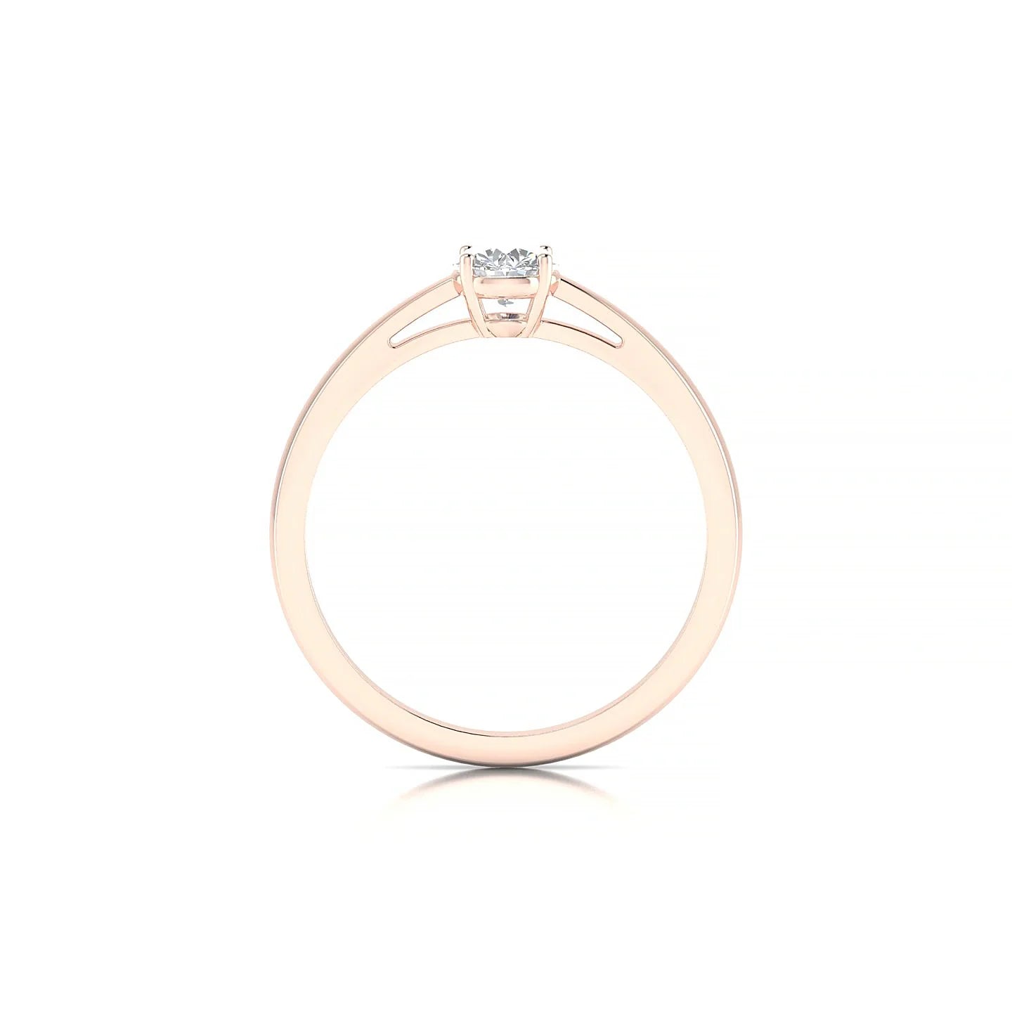 Zenith | 18k Rose Gold 4.2 mm Round Diamond Ring