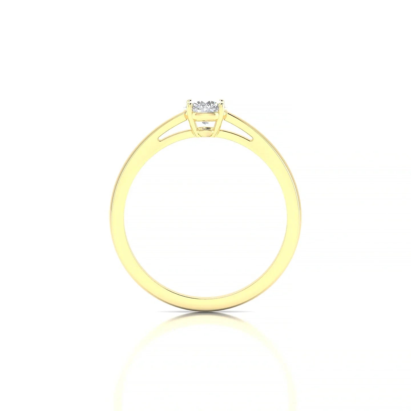 Zenith | 18k Yellow Gold 4.2 mm Round Diamond Ring
